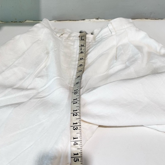 Vintage Amanda Smith Pure Linen white high rise pants size:10 - Picture 8 of 15